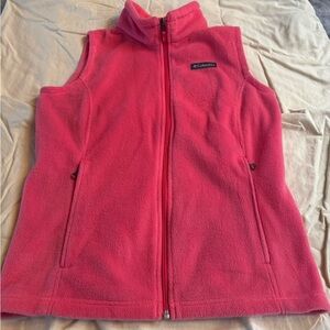 Columbia Bright Pink Girl’s Fleece Vest